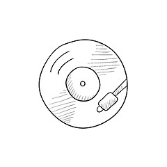 Image showing Turntable sketch icon.