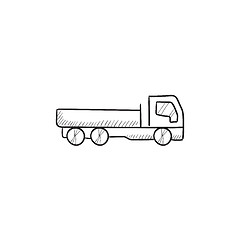 Image showing Dump truck sketch icon.