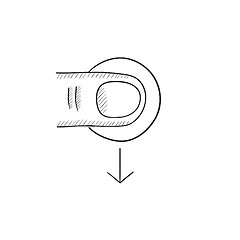 Image showing Touch screen gesture sketch icon.