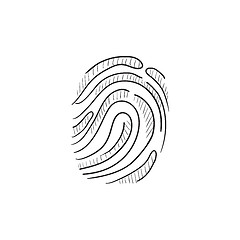 Image showing Fingerprint sketch icon.