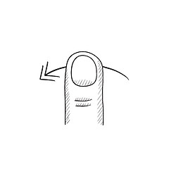 Image showing Touch screen gesture sketch icon.