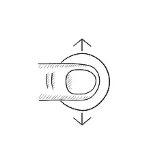 Image showing Touch screen gesture sketch icon.