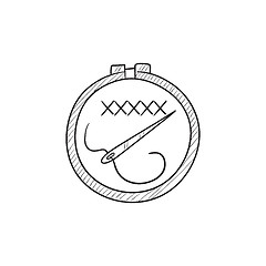 Image showing Embroidery sketch icon.