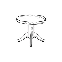 Image showing Round table sketch icon.