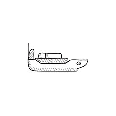 Image showing Cargo container ship sketch icon.