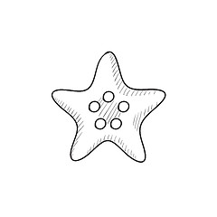 Image showing Starfish sketch icon.
