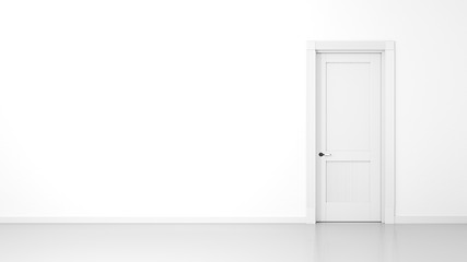 Image showing white wall and door background