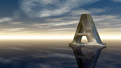 Image showing metal letter a