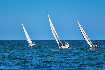 Image showing Moment of Yacht Race