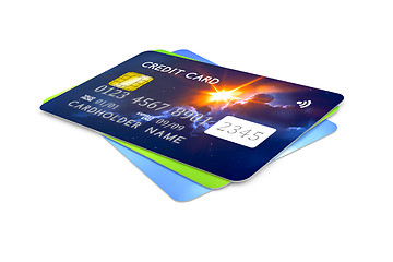 Image showing three credit cards for payment