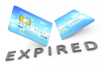 Image showing expired cut credit card