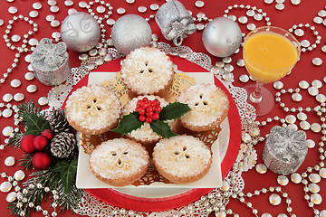 Image showing Mince Pies and Egg Nog