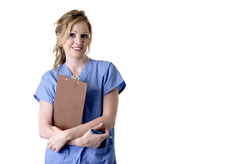 Image showing Nurse with clipboard