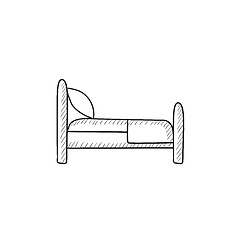 Image showing Bed sketch icon.