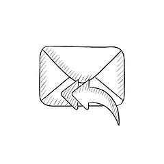 Image showing Sending email sketch icon.