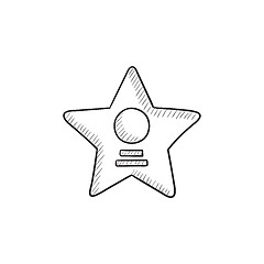 Image showing Cinema star sketch icon.