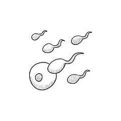 Image showing Fertilization sketch icon.