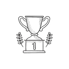 Image showing Trophy sketch icon.