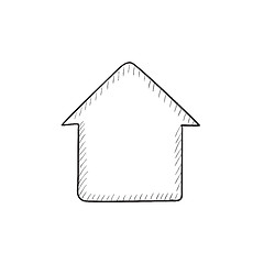 Image showing House sketch icon.