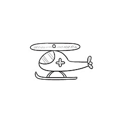 Image showing Air ambulance  sketch icon.