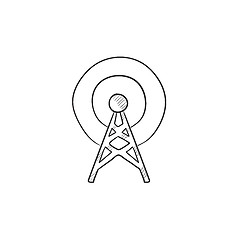 Image showing Antenna sketch icon.