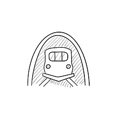 Image showing Railway tunnel sketch icon.