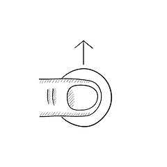 Image showing Touch screen gesture sketch icon.