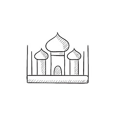 Image showing Mosque sketch icon.