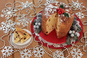 Image showing Panettone Christmas Cake