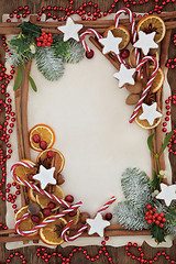 Image showing Christmas Abstract Food Border