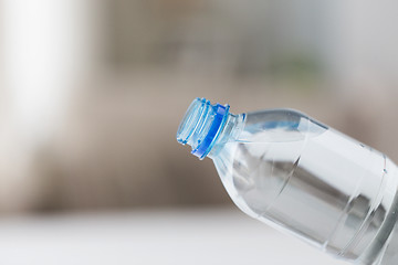 Image showing close up of plastic bottle with drinking water