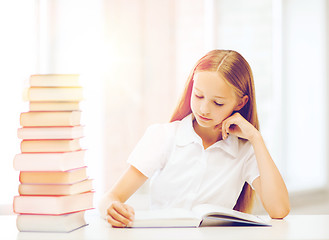 Image showing student girl studying at school