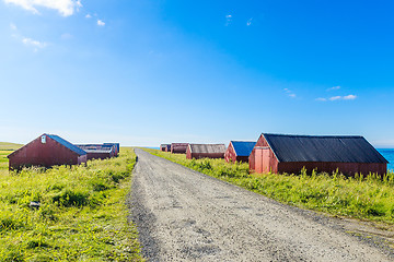 Image showing boathouses