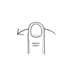 Image showing Touch screen gesture sketch icon.