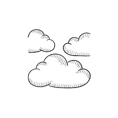 Image showing Clouds sketch icon.