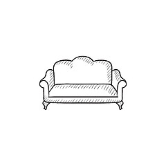 Image showing Sofa sketch icon.