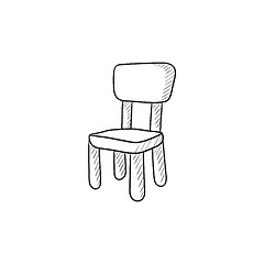 Image showing Chair for children sketch icon.