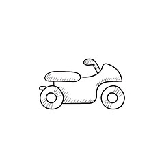 Image showing Motorcycle sketch icon.