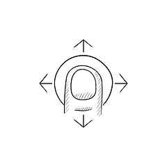 Image showing Touch screen gesture sketch icon.