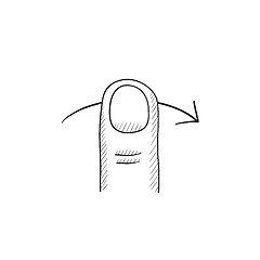 Image showing Touch screen gesture sketch icon.