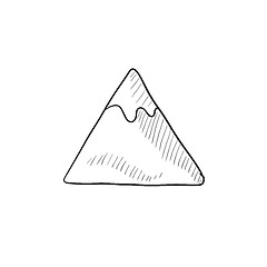 Image showing Mountain sketch icon.