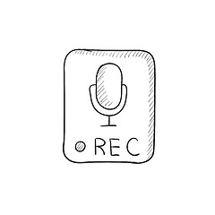 Image showing Record button sketch icon.