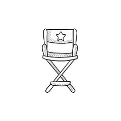 Image showing Director chair sketch icon.