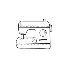 Image showing Sewing-machine sketch icon.