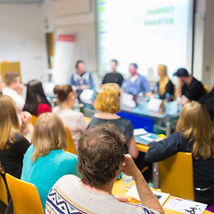 Image showing Workshop at university lecture hall.