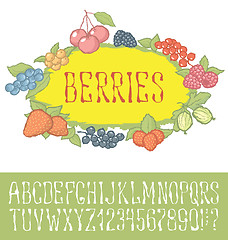 Image showing Seamless berries pattern