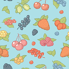 Image showing Seamless berries pattern