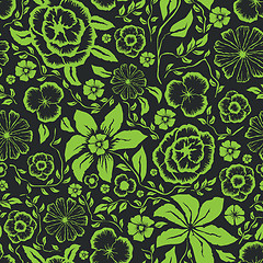 Image showing Seamless pattern with flower