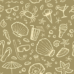 Image showing  seamless summer beach pattern