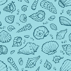 Image showing  seamless summer shell pattern